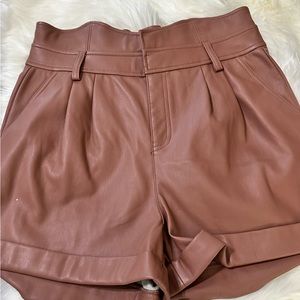Leather like shorts